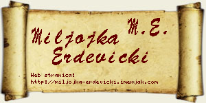 Miljojka Erdevički vizit kartica